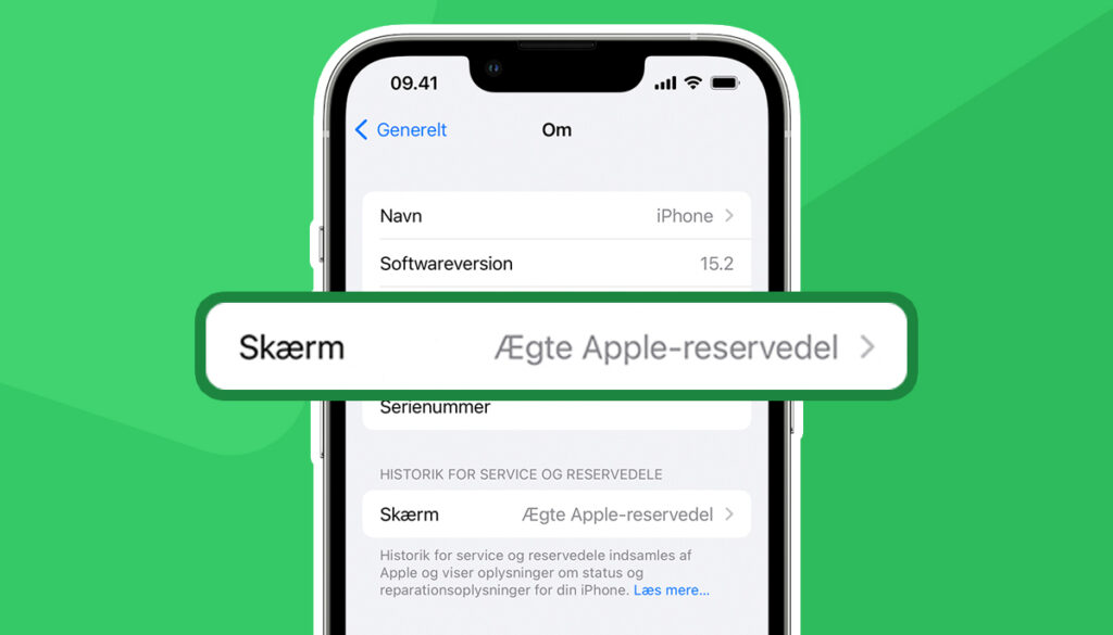 Reparation af iPhone skærm med ægte Apple-reservedele